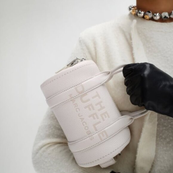 NWT！NEW！Marc Jacobs Mini Duffle Bag -WHITE  Pebble Leather Women - Picture 2 of 11